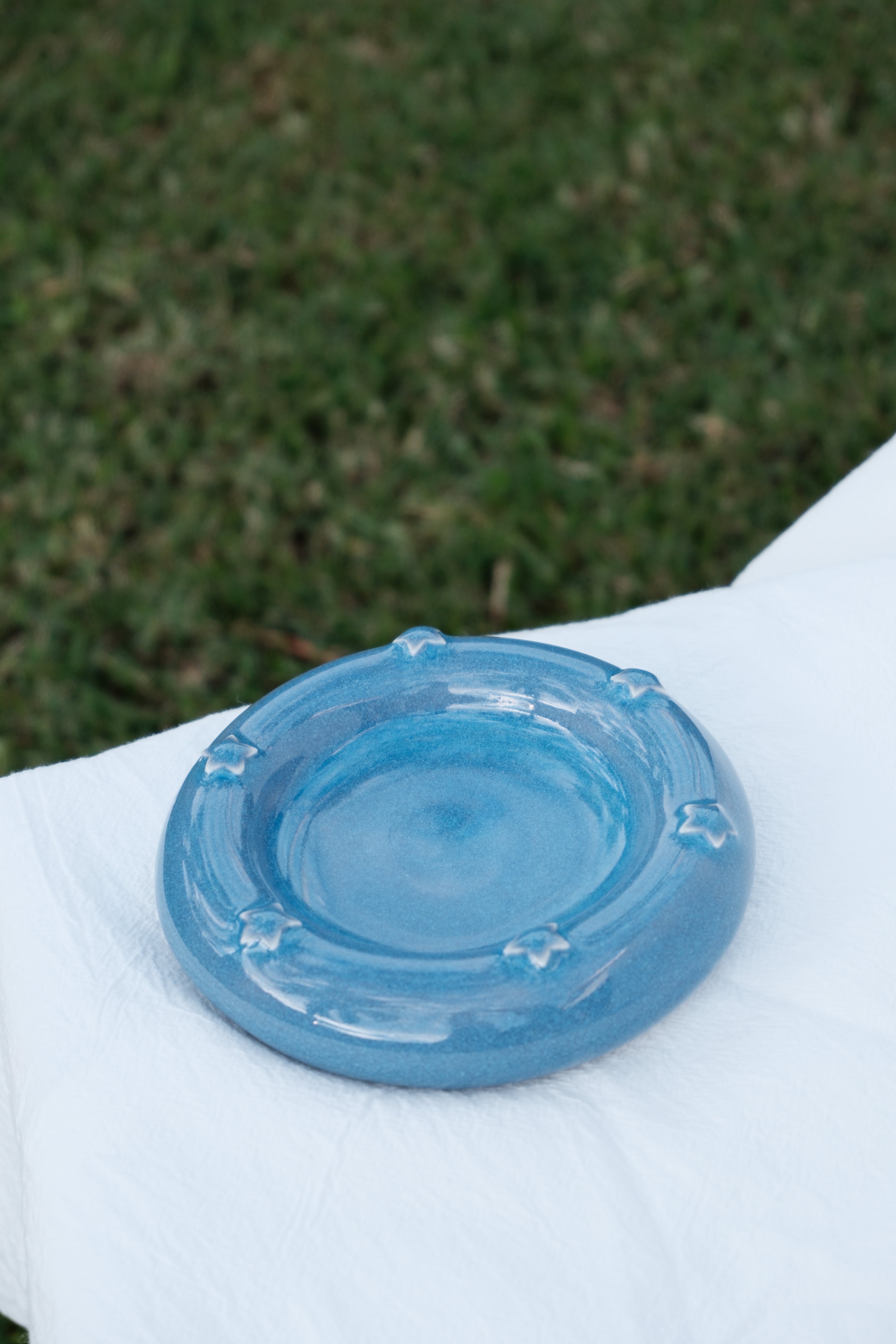 Blue Star Bubble Plate