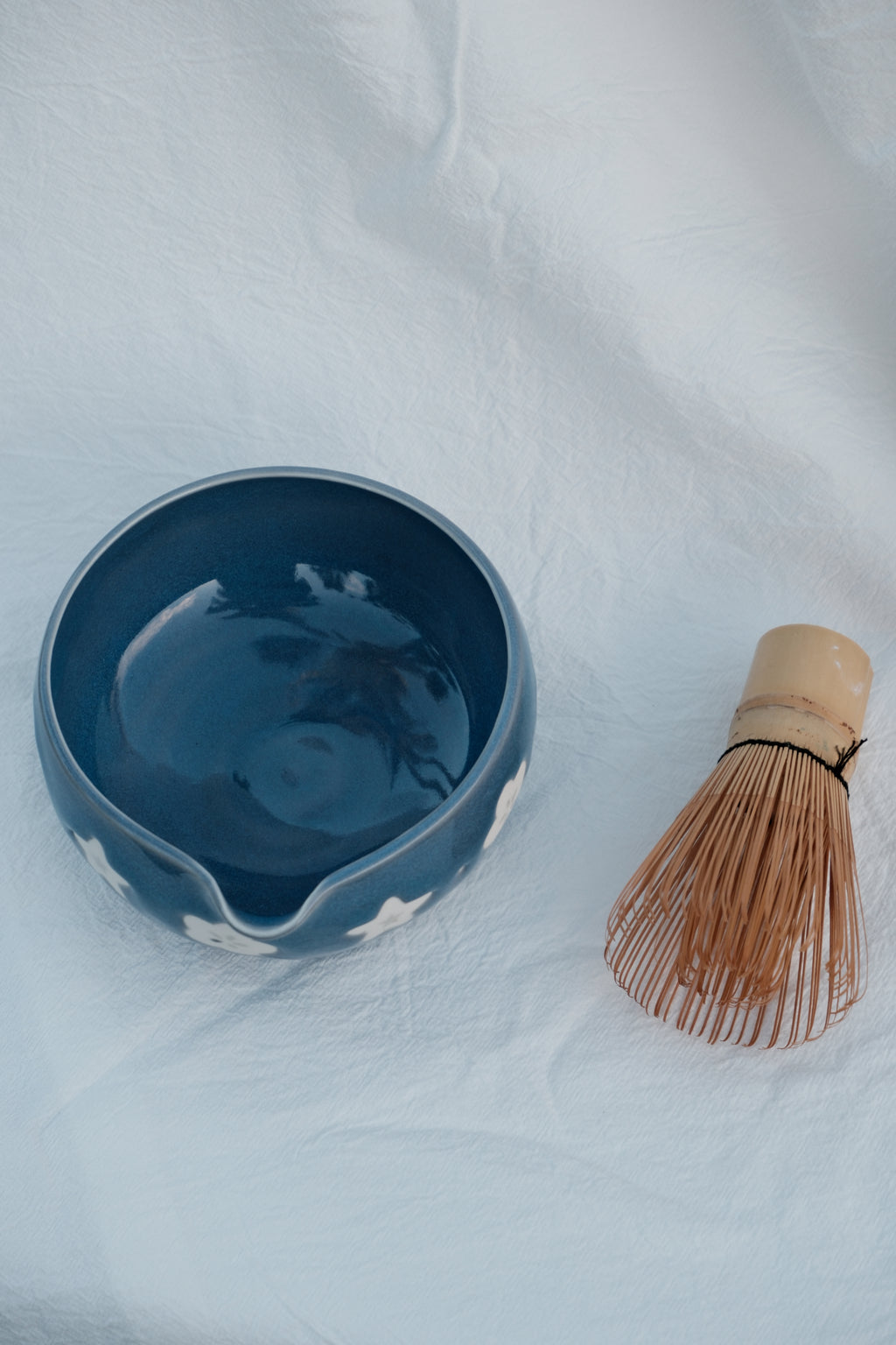 Star & Flower Blue Matcha Bowl